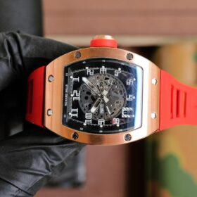 Richard Mille RM 010 Rose Gold Case Red Rubber Strap